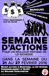 Manif-action pour un meilleur partage de la richesse