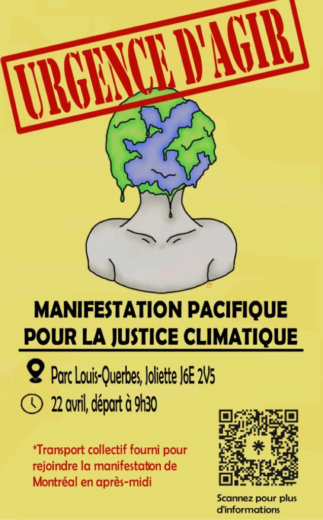 Manifestation justice sociale et climatique 22 avril Joliette